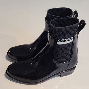 Coach black boots size 5 BNWB - Rivington Rubber